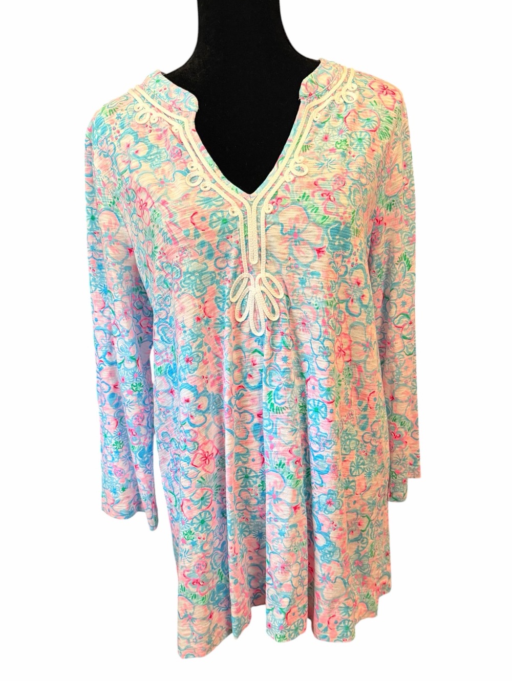 Lilly Pulitzer Kaia Tunic Resort White Love Bug Size XL